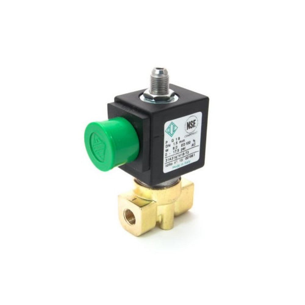 220V 50/60 Hz 8W 1/8" F x 1/8" F Three-Way ODE Solenoid - Coffee Addicts Canada