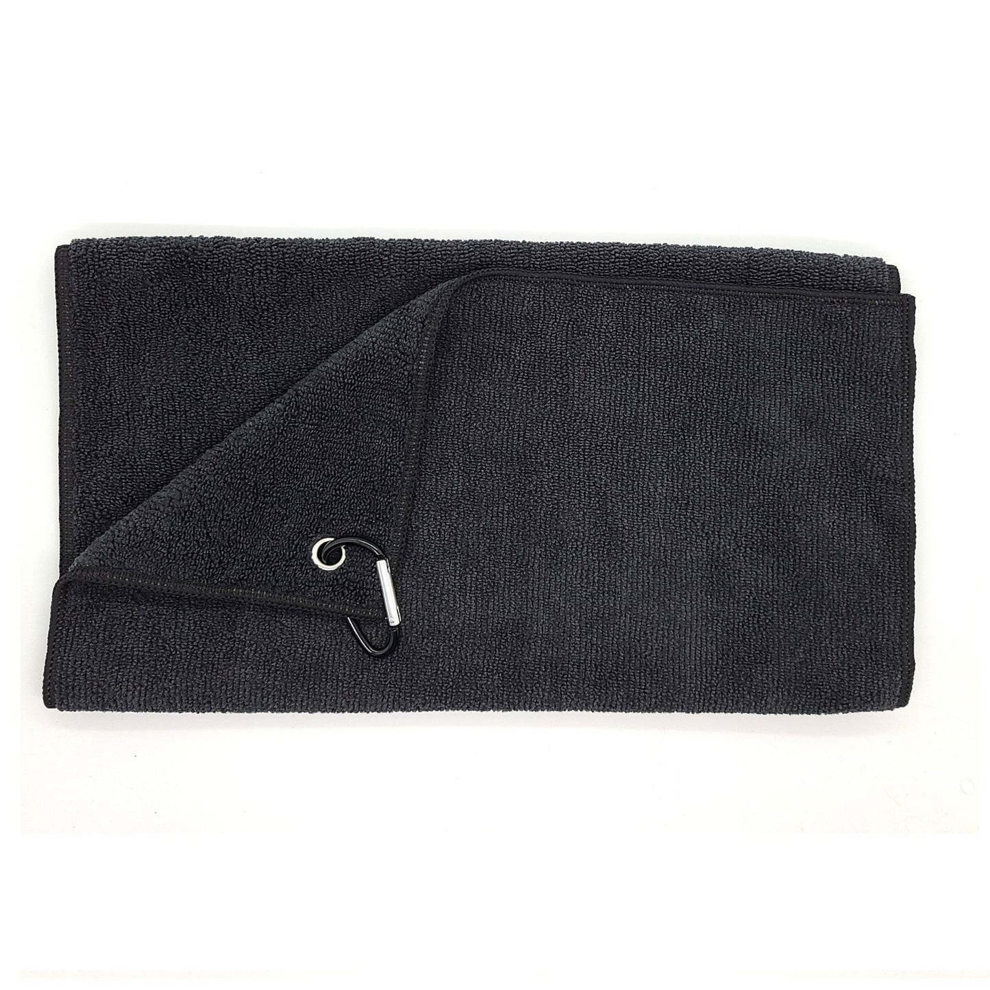 Black microfiber cloth with snap hook