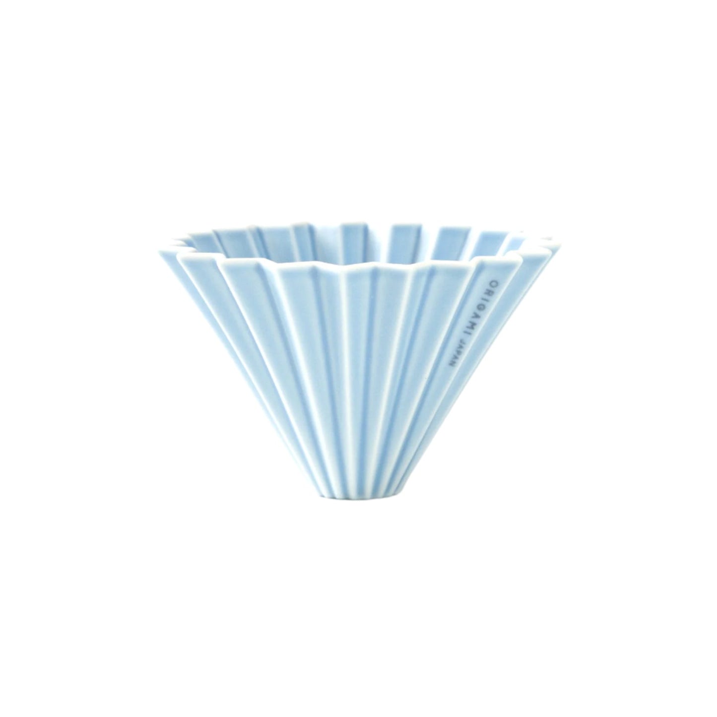 Origami medium ceramic dripper in matte blue