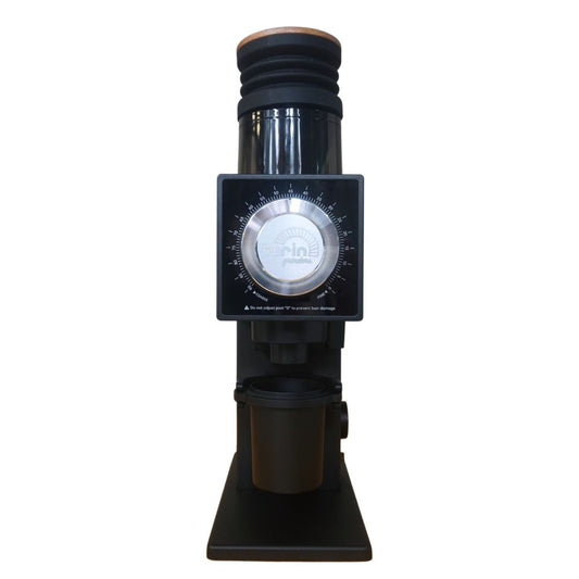 Turin CF64V variable speed single dose grinder, front view