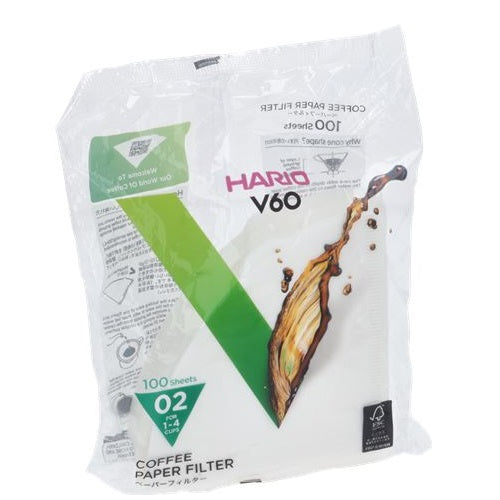 Hario V60-02 Paper Filters Bleached - 100pk