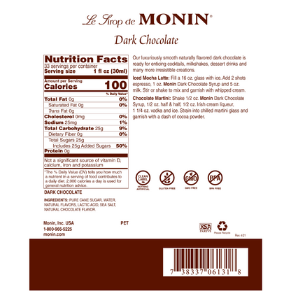 Monin Dark Chocolate Syrup