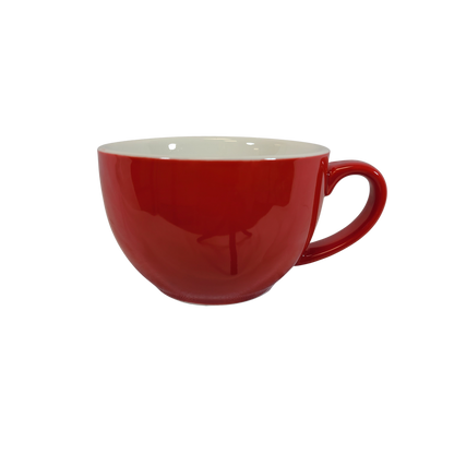 Coffee Addicts commercial ceramic cup in glossy red latte cup 12oz 350ml
