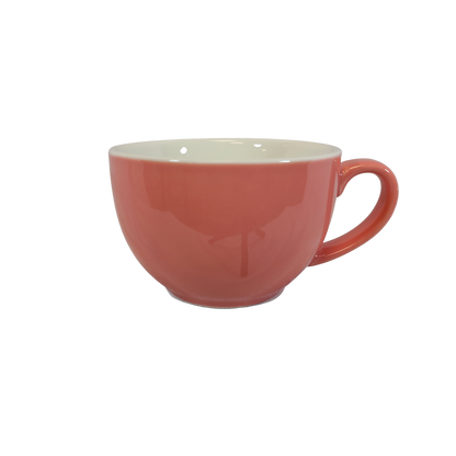 Coffee Addicts commercial ceramic cup in glossy pink latte cup 12oz 350ml