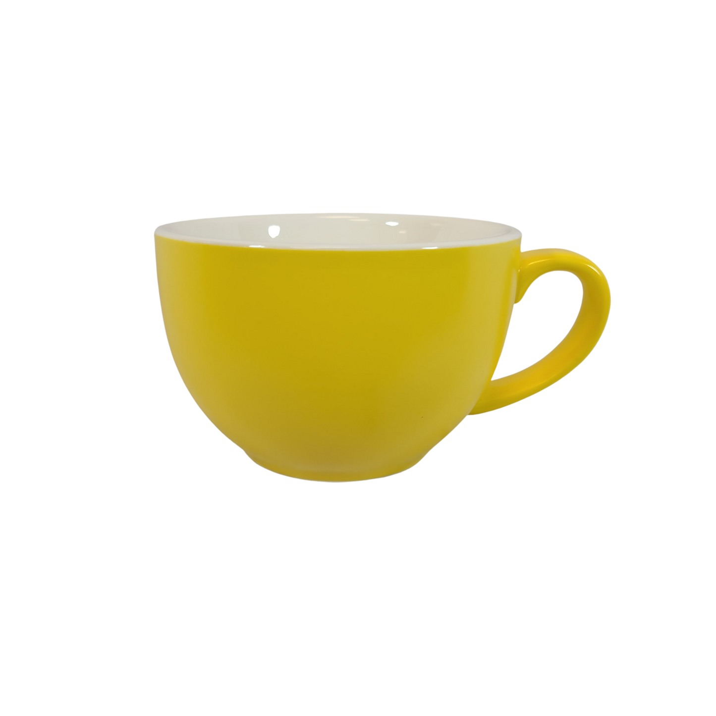 Coffee Addicts commercial ceramic cup in matte yellow latte cup 12oz 350ml