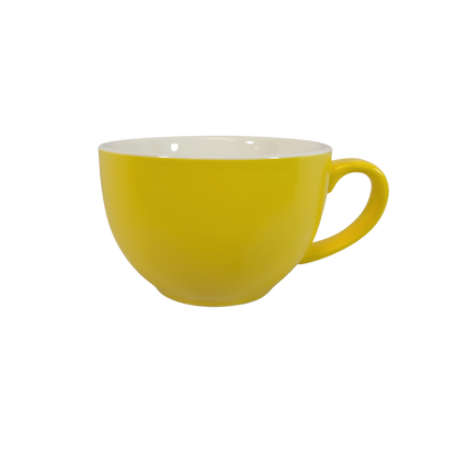 Coffee Addicts commercial ceramic cup in matte yellow latte cup 12oz 350ml
