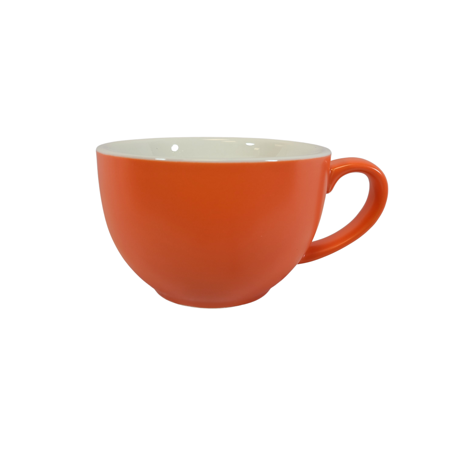 Coffee Addicts commercial ceramic cup in matte orange latte cup 12oz 350ml