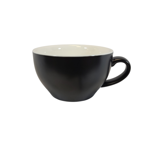 Coffee Addicts commercial ceramic cup in matte black latte cappuccino cup 8oz 250ml