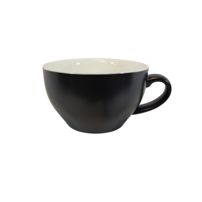 Coffee Addicts commercial ceramic cup in matte black latte cappuccino cup 8oz 250ml