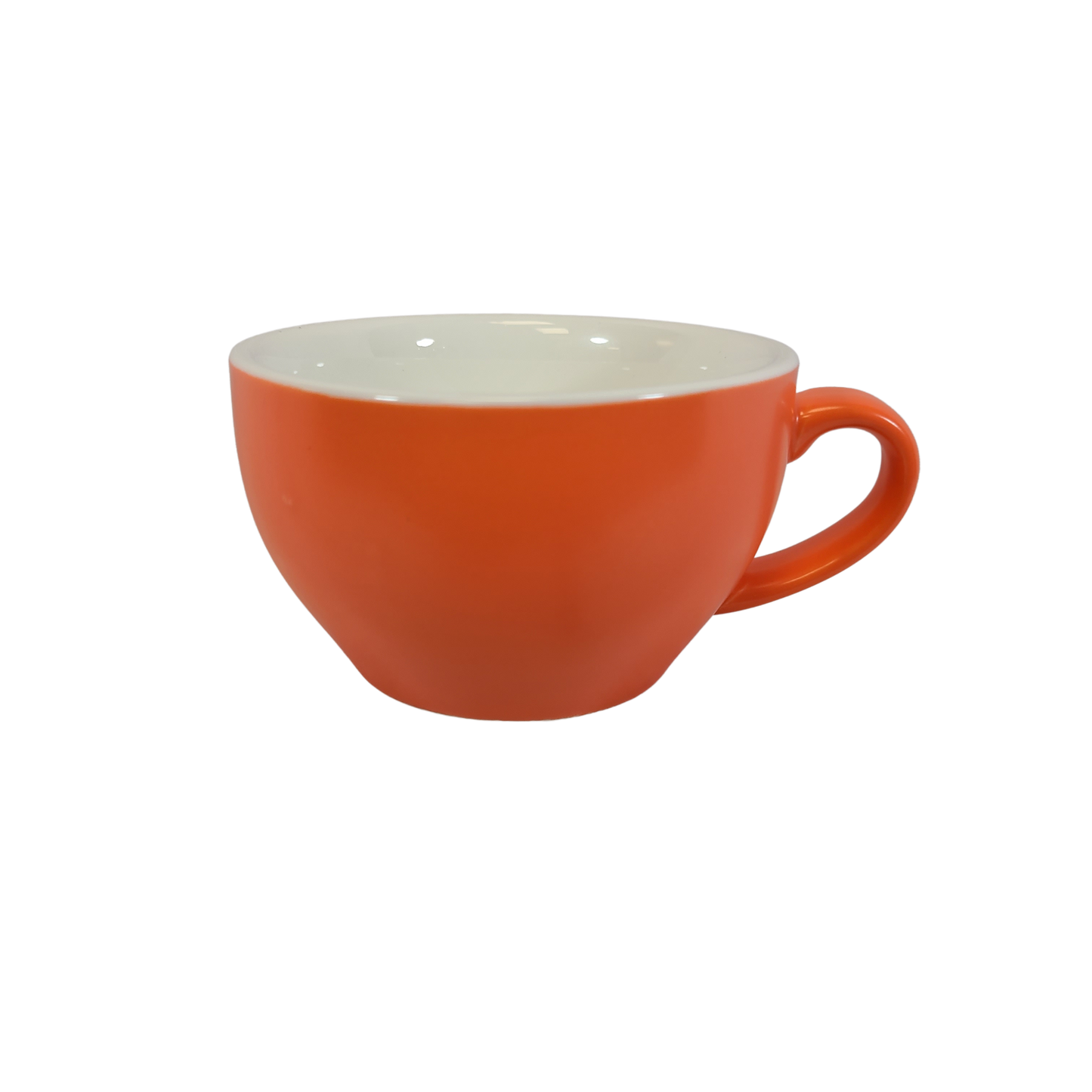 Coffee Addicts commercial ceramic cup in matte orange latte cappuccino cup 8oz 250ml