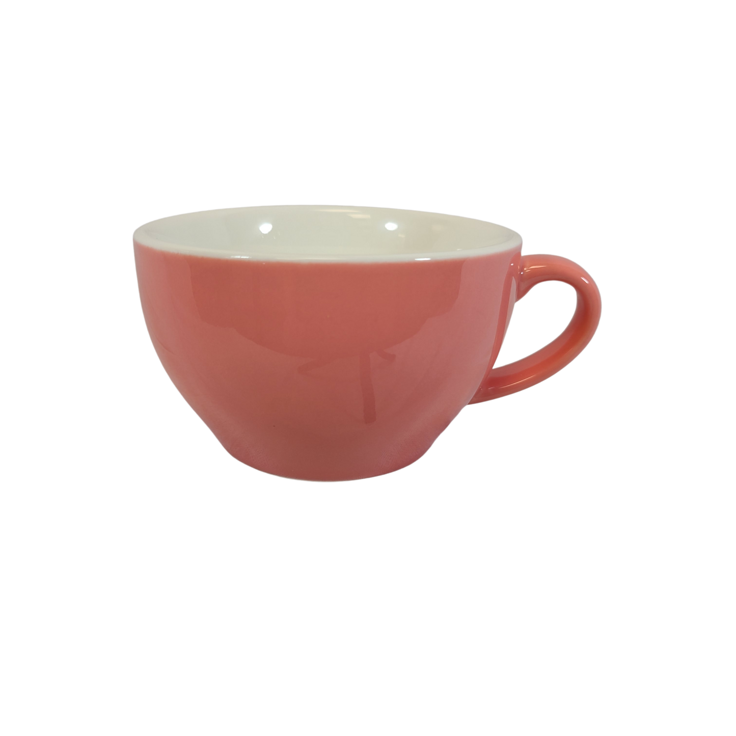 Coffee Addicts commercial ceramic cup in glossy pink latte cappuccino cup 8oz 250ml