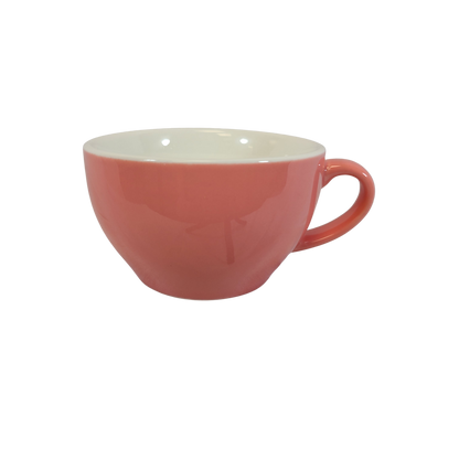 Coffee Addicts commercial ceramic cup in glossy pink latte cappuccino cup 8oz 250ml