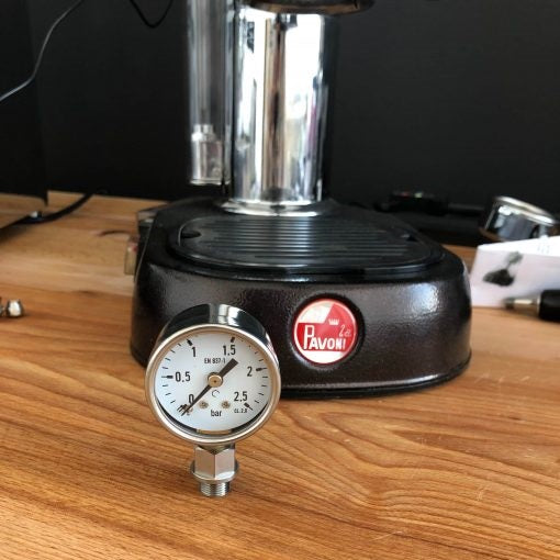 Coffee Sensor Pressure Gauge And Adapter For La Pavoni Lever
