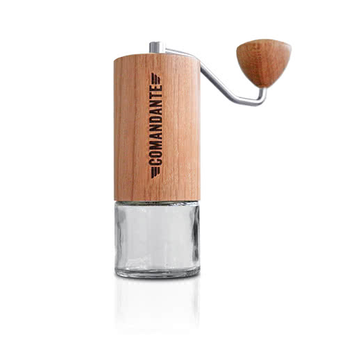 Comandante C40 MKIII hand grinder in american cherry wood color