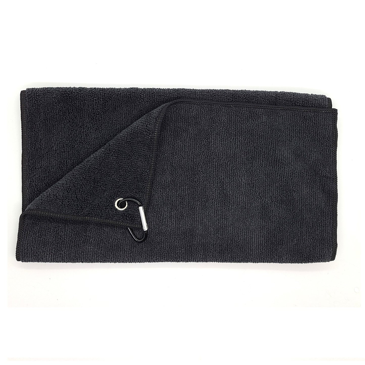 Black microfiber cloth with snap hook 