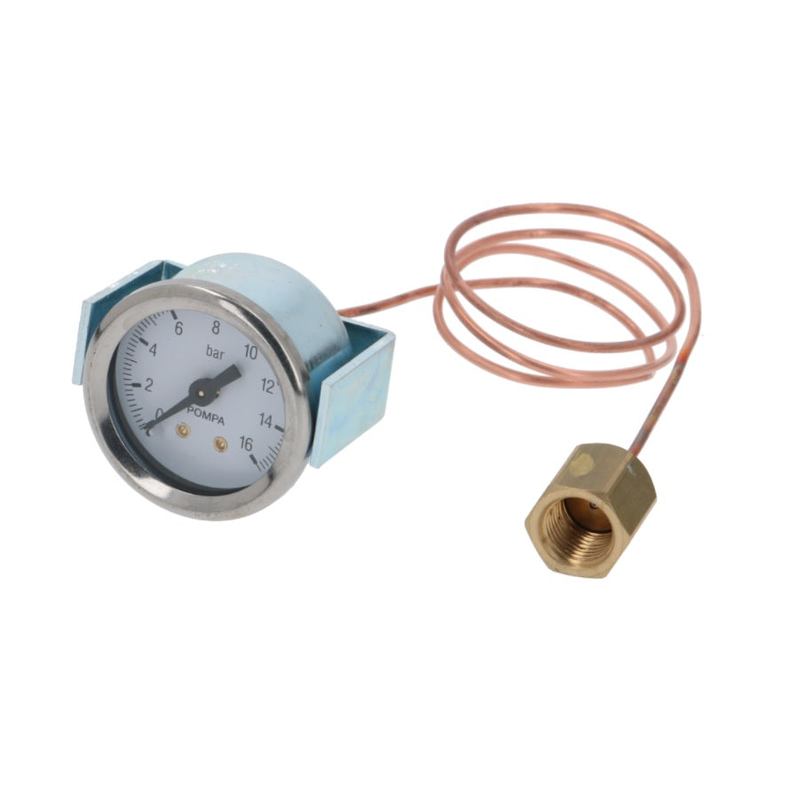 Generic pump pressure gauge 41mm with capillary tube and mounting bracket
