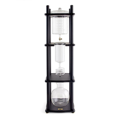 Yama Glass 25 Cup Cold Drip Maker Straight Black Wood Frame (Special Order) - Coffee Addicts Canada