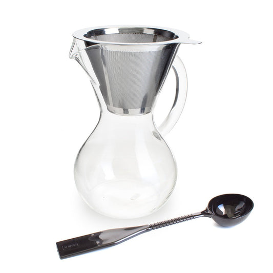 Yama Glass Hermiston Pot with Stainless Cone Filter (20oz) - Coffee Addicts Canada