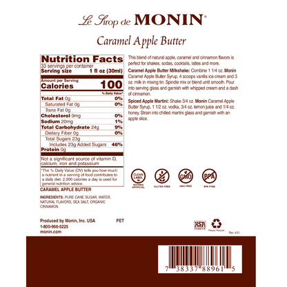 Monin Caramel Apple Butter Syrup