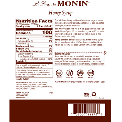 Monin Honey Syrup