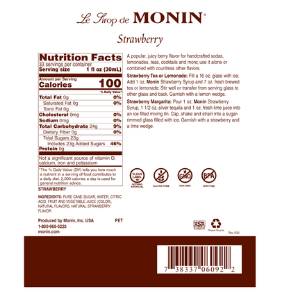 Monin Strawberry Syrup