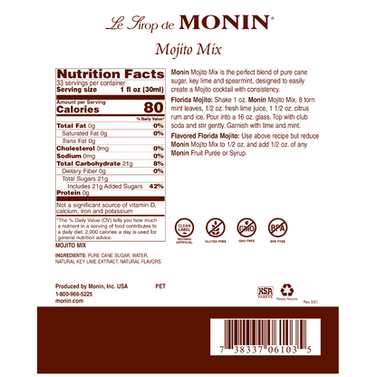 Monin Mojito Mix Syrup