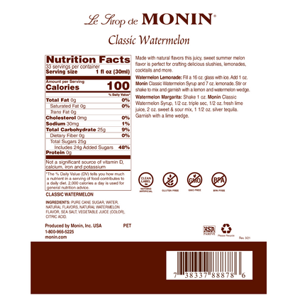 Monin Classic Watermelon Syrup